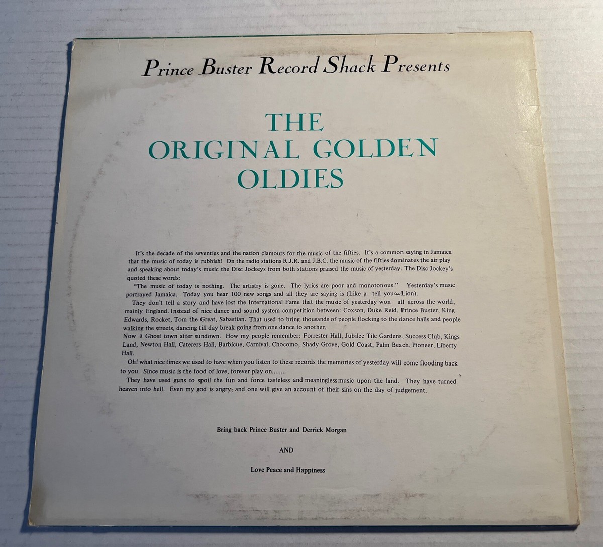 洋楽 PRINCE BUSTER / GOLDEN OLDIES Prince Buster – Prince Buster Record Shack Presents The