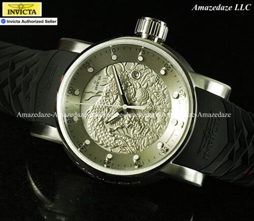 NUOVO Orologio Invicta Uomo 48mm YAKUZA S1 Rally Dragon NH35A 24J Auto QUADRANTE ARGENTO SS - Foto 6 di 11