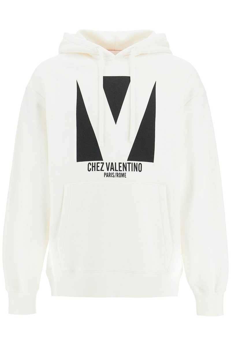 スウェット・トレーナー VALENTINO SWEATSHIRTS (6V3MF28NAQA 0NO) Chez Valentino hoodie VALENTINO GARAVANI Men Tg. XL