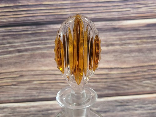 Vintage Bohemian Art Deco Echt Blei-Kristall Decanter/ with 3 Glasses - Picture 8 of 10