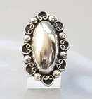 Unique Vintage Mexico Taxco 925 Sterling Silver Concho Ring