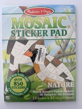 Mosaic Sticker Pad Bird Themed by Melissa  Doug 12 Scenes Fun NEW