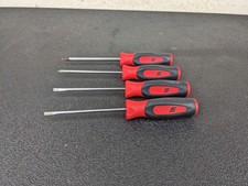#bo665 Snap-On SGDX40BR 4pc Red Soft Grip Mini Tip Combination Screwdriver Set
