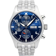 IWC Pilot Chronograph IW388102 Stainless Blue Dial Auto Men's Watch 41mm
