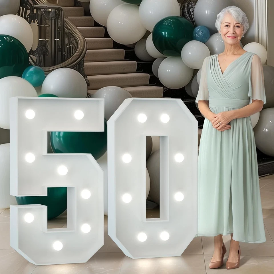 Números de carpa 3 pies de alto grandes números iluminados 5 Foto 3 de 4