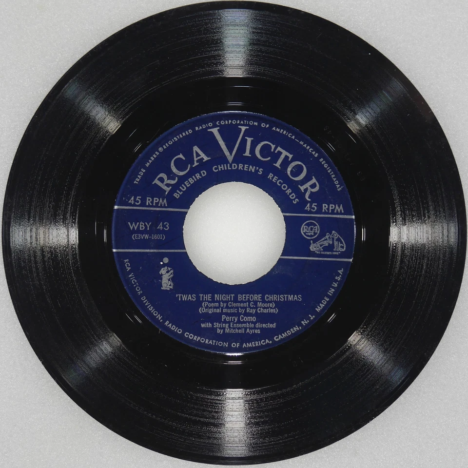 PERRY COMO Twelve Days Christmas / T'Was Night Before RCA VICTOR WBY 43 VG 45 7" - Image 4 of 4