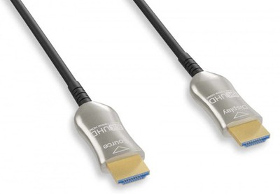 SF Cable 25ft HDMI 8K CL3 AOC Active Optical Cable 2.1 Bright Gold With Anti-...