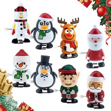 8PCS Wind-up Toys Funny Clockwork Toys Christmas Elements Figure Wind-up Toys