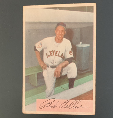Bowman 1954 Bob Feller #132 Cleveland Indians MLB Baseball Card Base Set