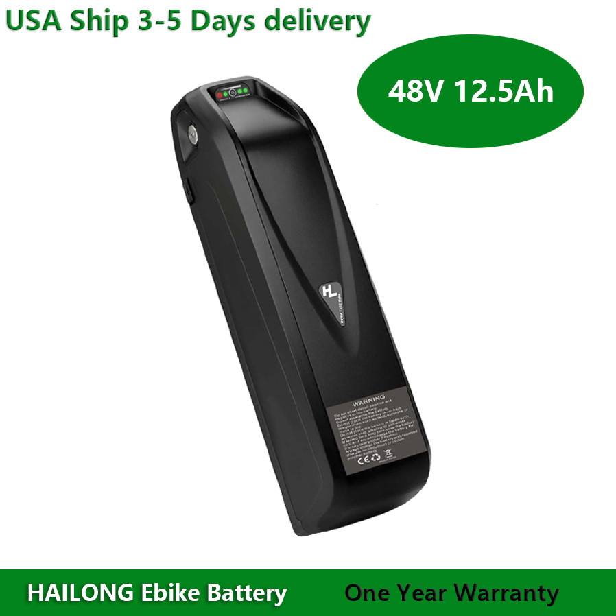 48V Hailong Lithium Ebike Battery 48V 12.5Ah Electric Bike Battery For 200-1000W