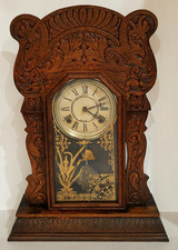 Antique Sessions Kitchen Mantel Clock 8-Day, Time/Strike, Key-wind