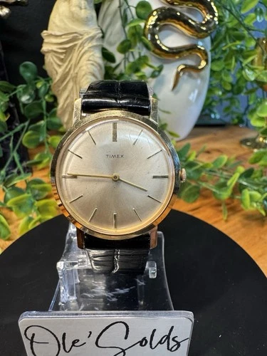 Timex Men's Mechanical Hand Winds Vintage Gold Tone Watch