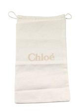 Chloe Drawstring Dust Cover Bag Lined Storage White 12  X 7  