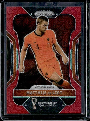 2022-23 Panini Prizm World Cup Matthijs de Ligt Red Mojo #/99 Netherlands