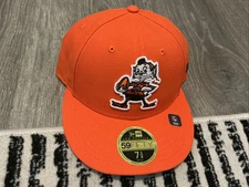New Era Cleveland Browns 59FIFTY Hat Low Profile Men’s Size 7 3/8 Orange