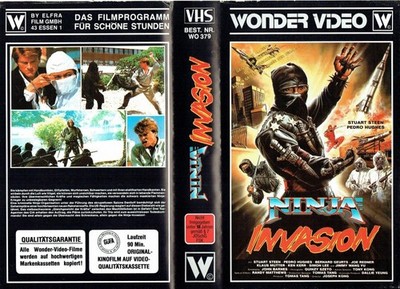 (FSK 18) VHS Videokassette - Ninja Invasion - Stuart Smith, Pedro Hughes (1987)