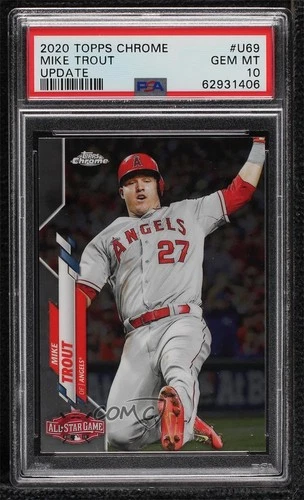 2020 Topps Chrome Update Target All-Star Game Mike Trout #U-69 PSA 10 GEM MT