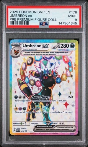 2025 POKEMON PRISMATIC EVOLUTIONS SUPER-PREMIUM COLLECTION UMBREON EX PSA 9