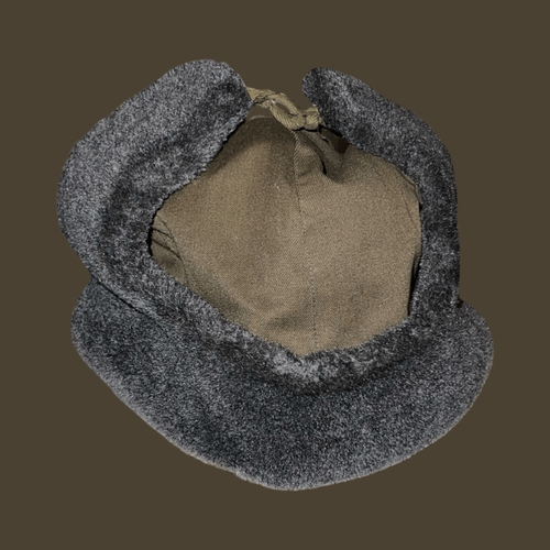 Vintage Aviator Style KARA Winter Hat in Army Green Trapper Hat - Picture 8 of 10