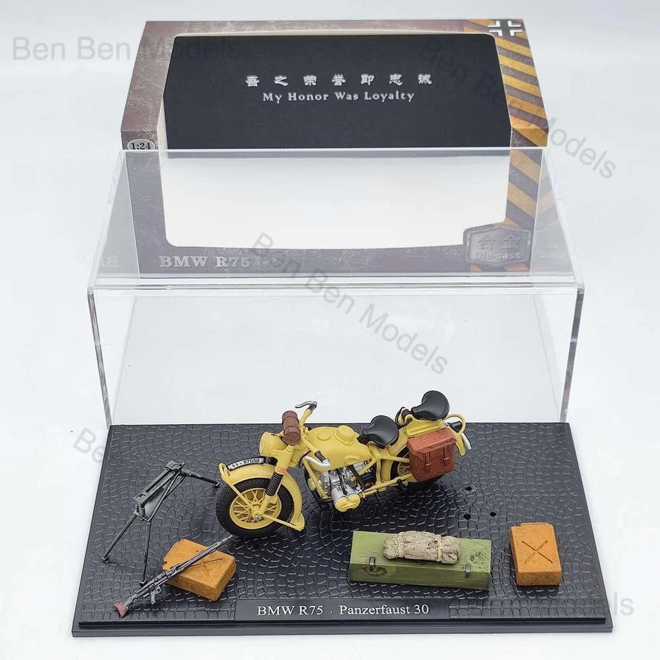 BMW R75 Panzerfaust 30 Motorcycle World War II 1939-1945 1/24 Diecast Model - Image 3 of 4
