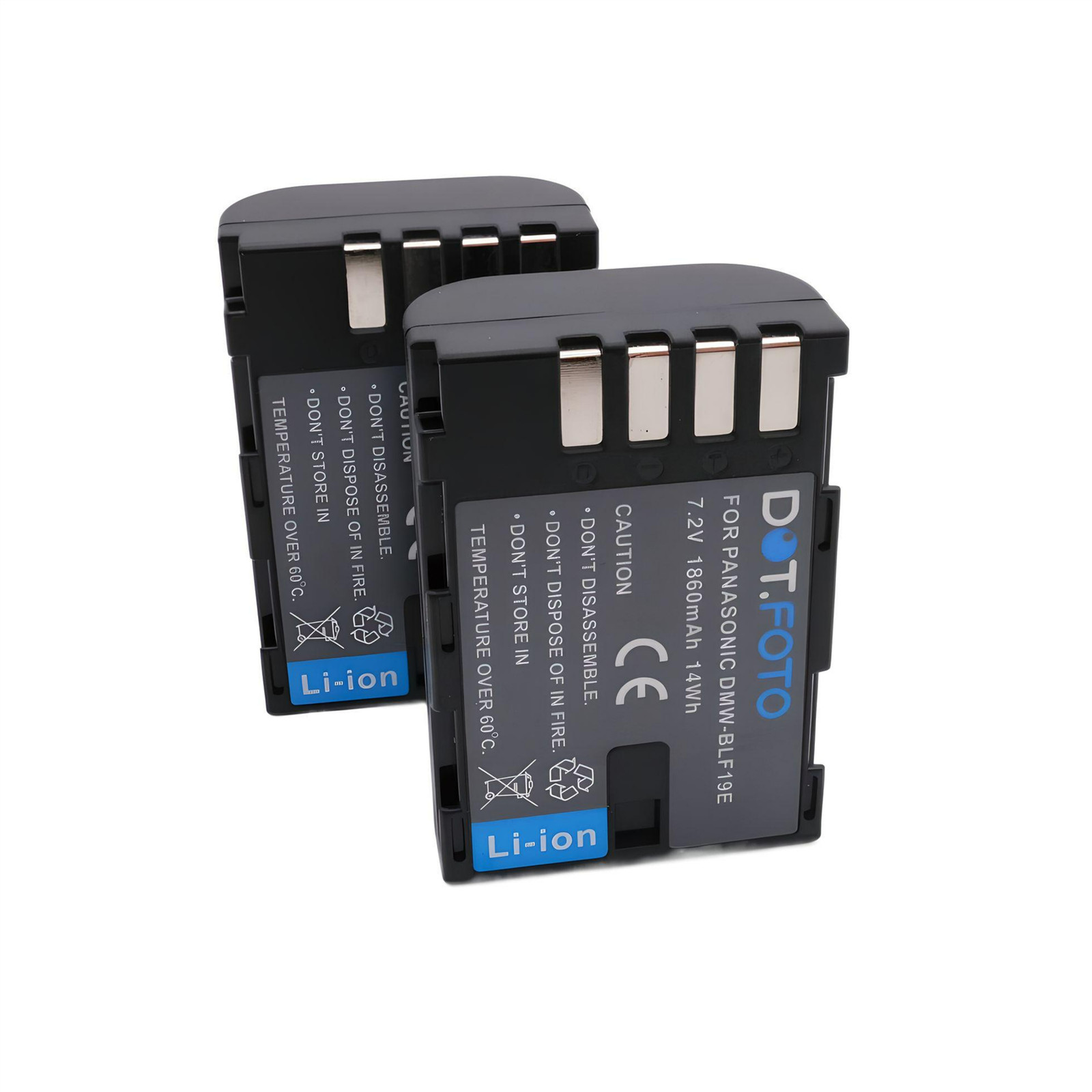 2x DMW-BLF19 Battery for Panasonic Lumix DMC-GH3 GH4 / DC-G9 GH5 GH5S GH5M2