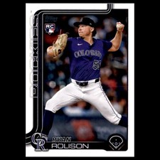 Ryan Rolison Rookie #US124 2025 Topps Update Colorado Rockies Baseball Card MLB. rookie card picture