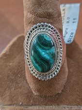sterling silver chrysocolla gemstone Ring Sz11