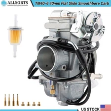 Motorcycle For Mikuni TM40-6 40mm Carburetor Flatslide Pumper Carb 450cc 600cc