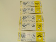 5 LOS ANGELES DODGER STADIUM 1990 TICKETS