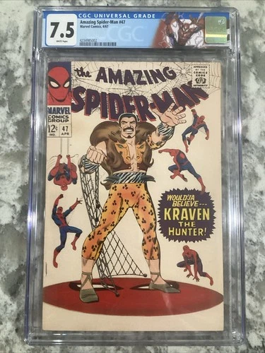 Amazing Spider-Man 47 Marvel 1967 CGC 7.5 OWTW Pages Classic Kraven Cover