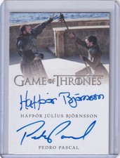 Game of Thrones: The Great Houses Dual Autograph Card Pedro Pascal and Bjornsson