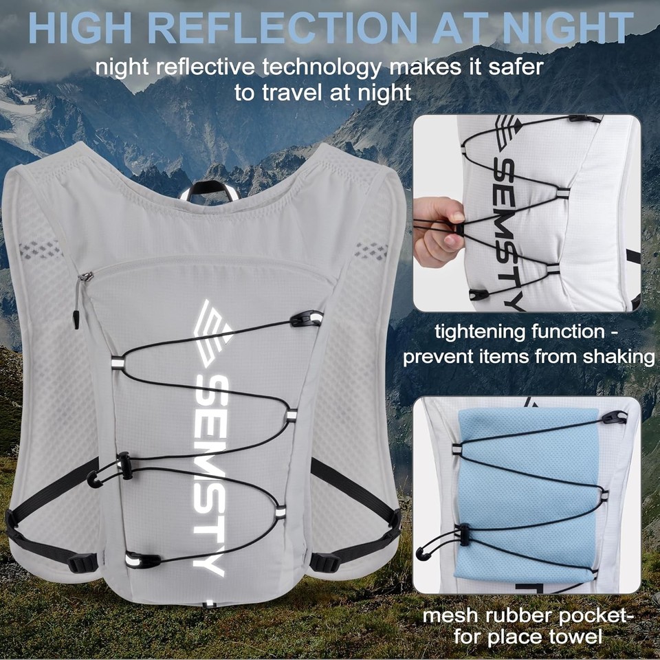 Running Vest,Lightweight Adjustable Chest Pack With Pistol Holster - View #8