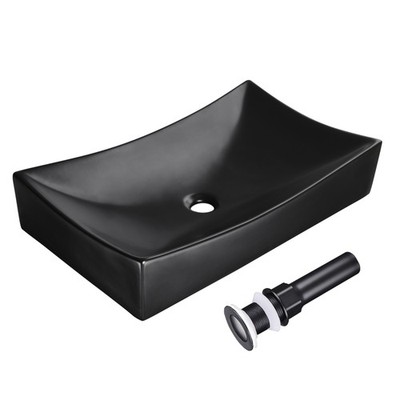 Aquaterior Bathroom Vessel Sink Porcelain Ceramic Vanity Basin Drain AQT0132