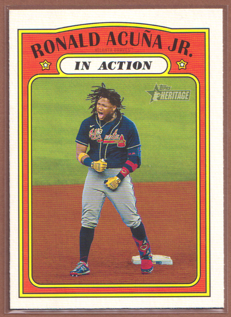 Ronald Acuna Jr. #300 2021 Topps Heritage In Action-2246