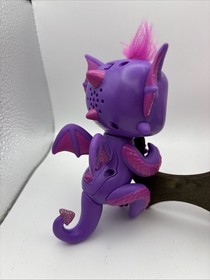 WowWee Fingerlings Lot &ndash;Purple Dragon & Pink Glitter Monkey Interactive Tested!