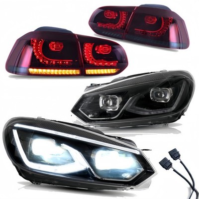 VLAND FULL LED Headlights+Tail Lights For VW Golf MK6 2010-2013 w/ Dynamic DRL