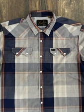 Howler Brothers Mens Crosscut Deluxe Western Long Sleeve Shirt Medium Pearl Snap