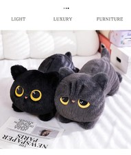 Soft Cat Plush Toy Pillow Cozy Hugging Doll for Bed, Couch Relaxation 50cm