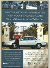 2001 Buick Golf Tiger Woods Training Camp vintage Print AD Advertisement