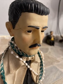 Jesus Malverde Bust Figurine 11 Inches Tall As Is