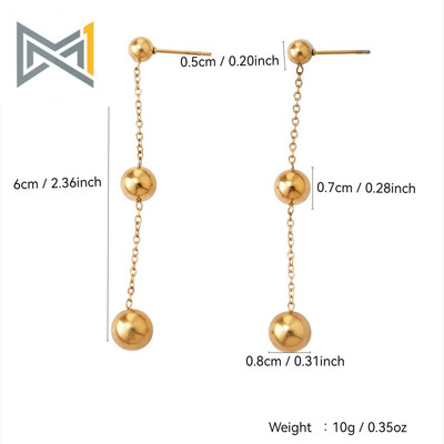 Fashion Elegant Simple Premium Feeling Stainless Steel 18K Gold Plated Three Lar