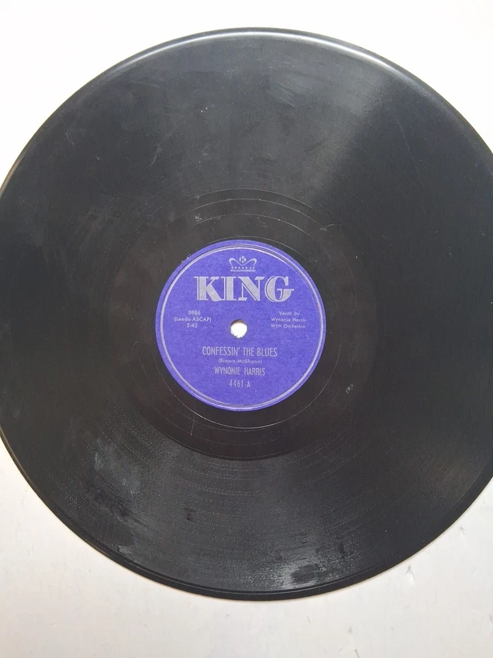 78 RPM Jump Blues Wynonie Harris Bloodshot Eyes/Confessin' The Blues King VG Foto 3 de 4