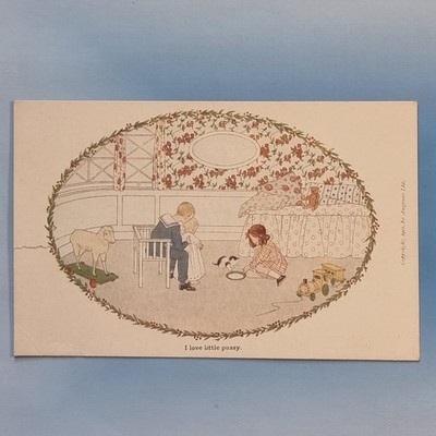 Kinderreim Postkarte um 1918 I Love Little Pussy Willebeek Le Mair Künstler signiert