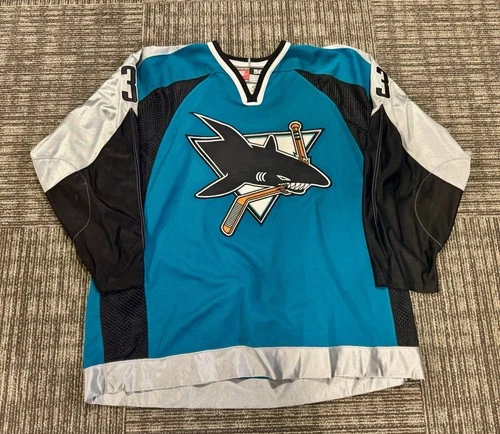 San Jose Sharks NHL Nike Game Worn Jersey Rouse #3, Size 56