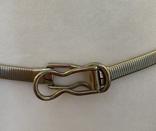 Vintage Woman  s Cinch Silver Tone Waist Belt Chain Slinky Stretchy Knot Close
