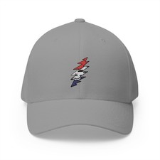 Grateful Dead Stealie 13 Point Bolt Embroidered Flexfit Closed-Back Hat Cap