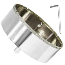 4-1/2 Inch / 115mm Diamond Hole Saw with Pilot Drill Bit, 1-9/16 Inch Cutting