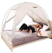 Indoor Privacy Tent Twin Grey Slumber Bed Sleepover Kids - New OPEN BOX