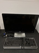 HP 20" Widescreen Monitor VGA DVI w/Integrated Speakers 2009m FV583 W Keyboard