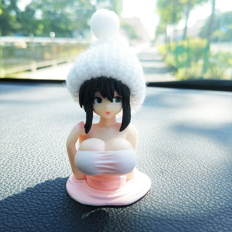 Chest Shaking Girl Car Dashboard Anime Statue Cute Car Ornaments Car  Accessories